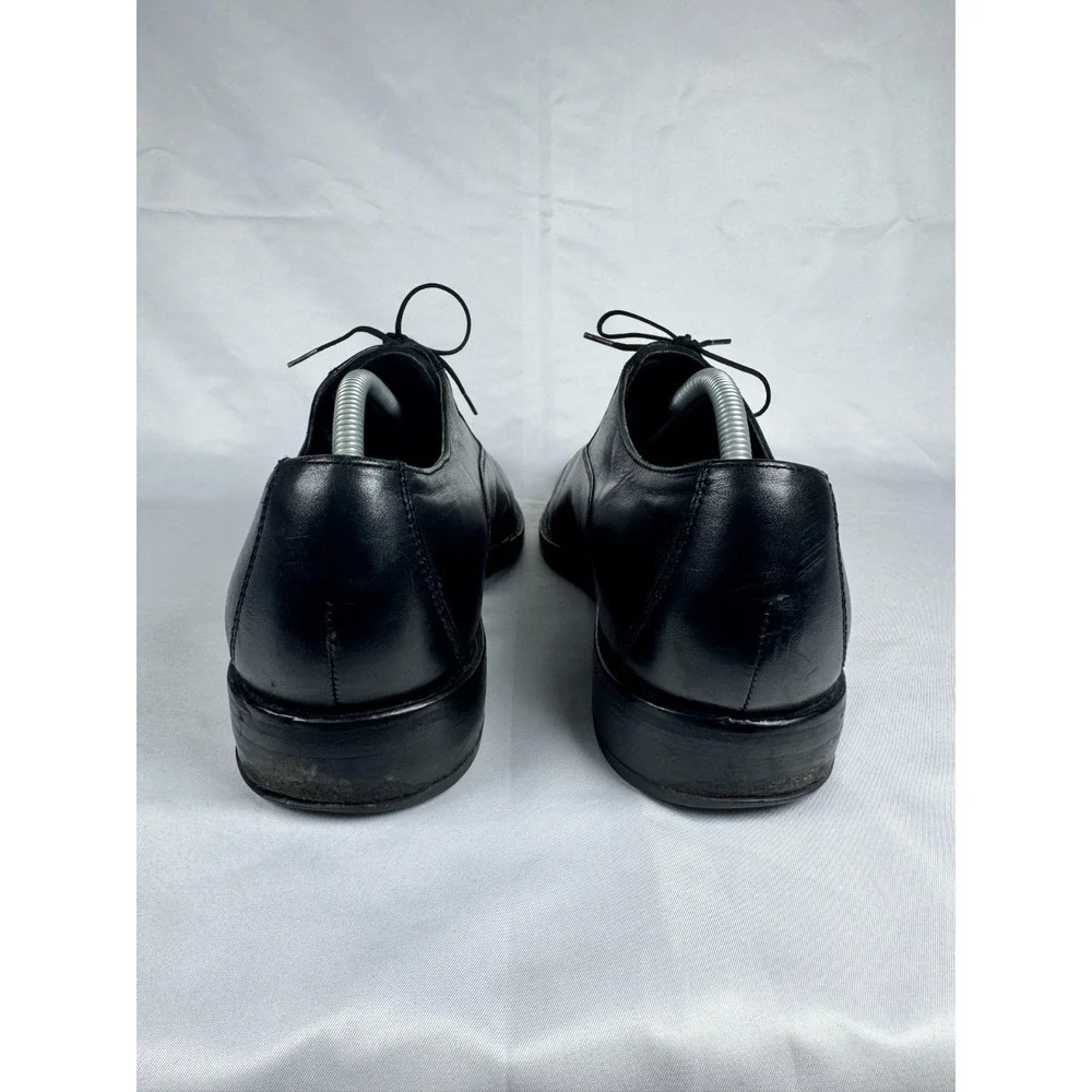 Cole Haan Madison C10243 Mens 10.5 M Oxford Black Plain Toe Lace Up Dress Shoes